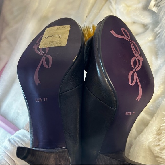 Poetic License 6 1/2 M Flux Leather Heel Bootie,Gray 3.5"‎ Rhinestone Peep Toe - Picture 8 of 16